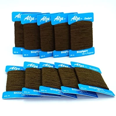 Image of Trimz Darning Wool, Dark Brown, 10x20m