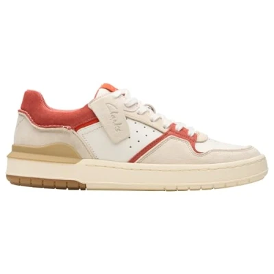 Image of Clarks Men&#039;s Courtlite2 Lo Sneaker, Red Combi, 7 UK