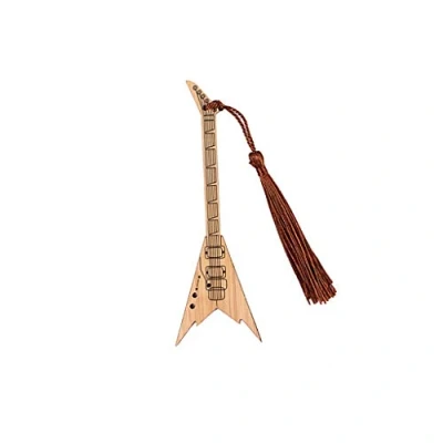 Image of Alnicov Design Guitar Bamboo Bookmark With Tassels For DIY Projects and Gifts Tags 1C12