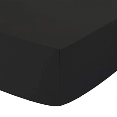 Image of Comfy Nights 100% Egyptian Cotton Fitted Bed Sheet (Super king, Black)