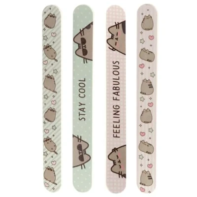 Image of Puckator Pusheen The Cat Nail File Strong Files for Acrylic Natural and Gel Nails Filer Sander Shaper Care Kit Set Women Beauty Products Manicure Nailfile