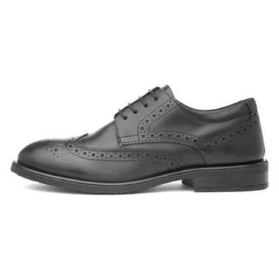 Image of Hush Puppies Charlotte Womens Black Leather Brogue Size 7 UK
