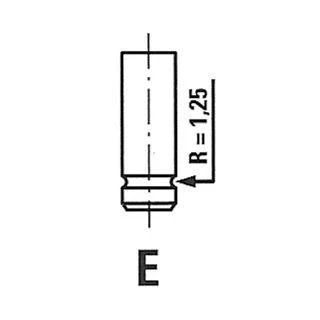 Image of LGH10053 Inlet Valves IPSA VL063200 38,5mm Chromed valve stem PEUGEOT: 205 II Hatchback, 207 206 Hatchback