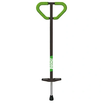 Image of Geospace Jumparoo Boing! &#039;PRO&#039; Medium POGO Stick for Kids or Riders 60 100 lbs Excellent Outdoor Active Play Toy Improves Balance, Coordination as Well Exercise &amp; Fitness (Black/Green)