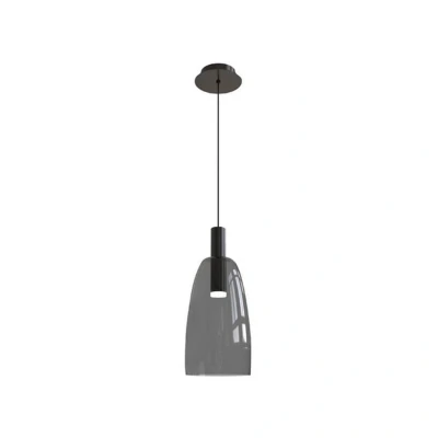 Image of Gazi Dome Ceiling Pendant Light Glass 5W Smoke Grey