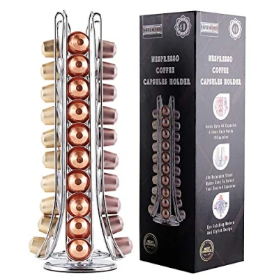 Image of Ever Rich ® Tower Capsule Holder Compatible with Nespresso Coffee Capsules (Rotating Design) (Option 1)