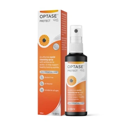 Image of Optase Protect Antibacterial Cleansing Eye Spray for Daily Protection Against Bacteria Overgrowth on Eyelids and Surrounding Skin Preservative Free 250 Applications