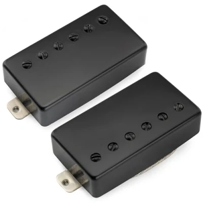 Image of Musiclily Pro LP CBLA Alnico 5 Covered Humbucker Neck Bridge Pickups Set 7.8K/8.8K for Style Electric Guitar, Black