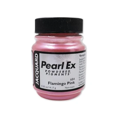 Image of Jacquard Pearl Ex Flamingo Pink Powdered Pigment 0.5oz
