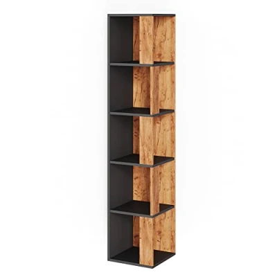 Image of Vicco Corner shelf Lio, Gold power oak/Anthracite, 33.3 x 162.2 cm