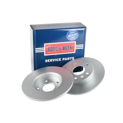Image of Borg &amp; Beck BBD4114 Brake Disc Pair (Rear): Vaux, opel.astra, meriva, 98