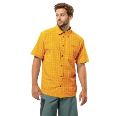 Image of Jack Wolfskin Men&#039;s Norbo S/S Shirt M, Curry Check, S