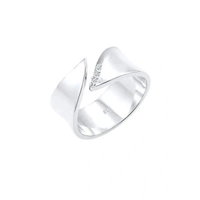 Image of Elli DIAMONDS Ring Women Wrap Diamond (0.045 ct.) in 925 Sterling Silver