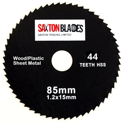 Image of Saxton GPB8544T 85mm x 44T HSS Circular Saw Blade Compatible with Worx Worxsaw Bosch Makita Ryobi
