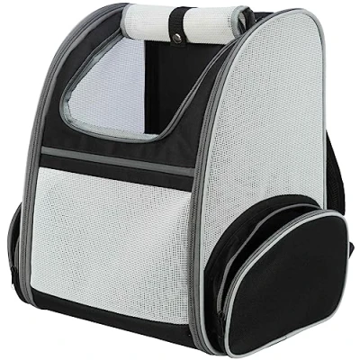 Image of TRIXIE Chloe backpack, 39 x 43 27 cm, light grey/black
