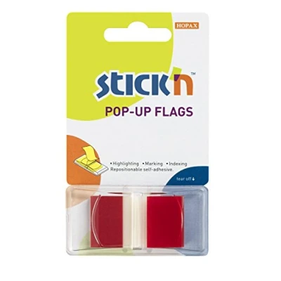 Image of Stick N 25mm Pop Up Flag Red