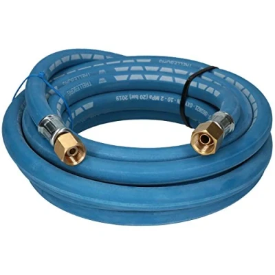 Image of Single Oxygen Fitted Rubber Hose Pipe Cutting &amp; Welding 5M 3/8&quot; BSP Gas Blue