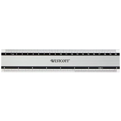 Image of Westcott E 10190 00 8&quot;/20cm Aluminum Ruler