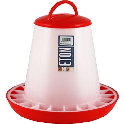 Image of Shorefields Eton Plastic Red &amp; White Poultry Feeder 1kg, 3kg, 6kg, 10kg (6kg)