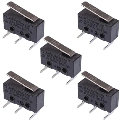 Image of 5 x 17mm Lever Horizontal PCB V4 Miniature Microswitch SPDT 5A