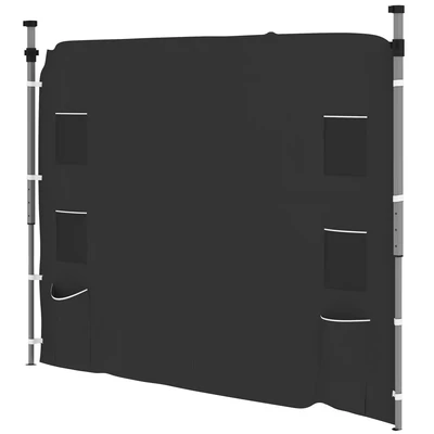Image of Outsunny Side Panel for 3x3 M Pop Up Gazebos 1 Pack Sidewall Only Black 84C 612V00BK
