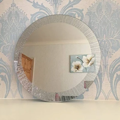 Image of DEENZ 50cm Large Round Wall Mounted Mirror Frame less Bathroom Living Room