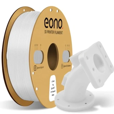 Image of Eono PP Filament 1.75mm 3D Printer Filament,Semi Flexible Ultra Tough Polypropylene,White,2.2lb (1kg)