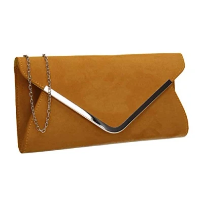 Image of SwankySwans Women&#039;s Karlie Clutch Bag, Mustard