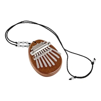 Image of Sonic Energy Solid Body Kalimba 8 notes in C Major For Meditation, Yoga, Percussion Sapele Wood Including Ribbon (KL8MINI)