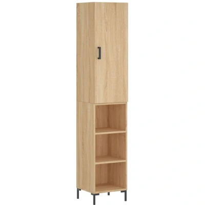 Image of vidaXL Highboard Sonoma Oak 34.5x34x180 cm Engineered Wood