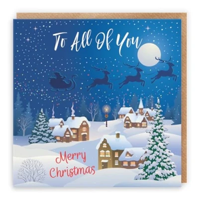 Image of Hunts England To All Of You Christmas Card Merry Winter Wonderland Collection Fun