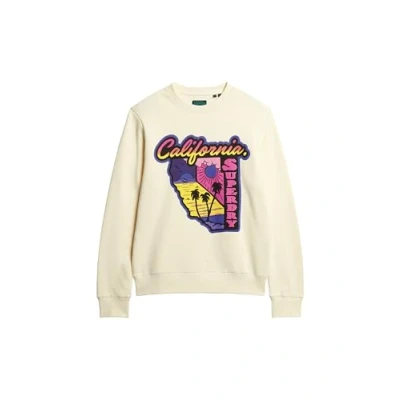 Image of Superdry Men&#039;s Neon Travel Loose Sweatshirt, Urban Cream, L