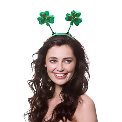 Image of Wicked Costumes Adult St Patricks Day Shamrock Boppers on Headband