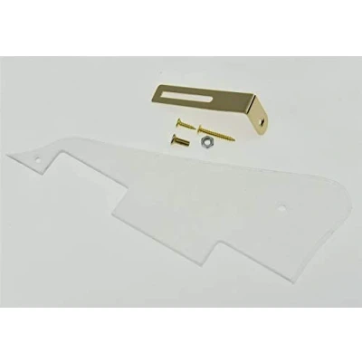 Image of Dopro Clear Transparent LP Guitar Pickguard with Gold Bracket for Epiphone Les Paul