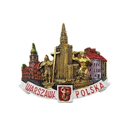 Image of Warsaw Poland 3D Fridge Magnet,Home &amp; kitchen Decoration Magnetic Sticker Refrigerator Magnet Tourist Souvenir Gift Collection
