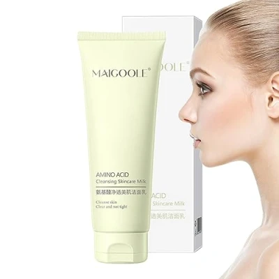 Image of Amino Acid Cleanser Face Wash,100g Hydrating And Soothing Clear Calming Facial Cleanser, Cleansing Skincare Milk For Normal To Oil Skin Piomoner