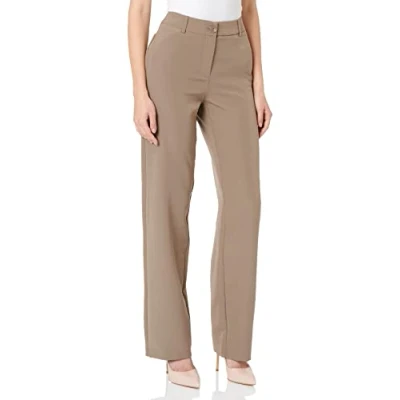 Image of ONLY Women&#039;s ONLLANA Berry MID Straight Pant TLR, Falcon, 38