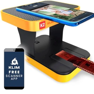 Image of KLIM K2 Mobile Film Scanner 35mm + New 2024 Positive &amp; Negative Slide Photo Color Developing Kit Essential Your own Service at Home