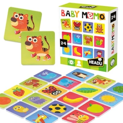 Image of HEADU Baby Memo my first memory game with 48 colourful jumbo pieces Educational Games &amp; Puzzles Ages 2 5 years