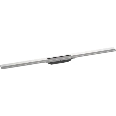Image of hansgrohe 56046800 RainDrain Flex Complete Set Shower Drain 1000 Shortenable Brushed Stainless Steel Channel, 100 cm