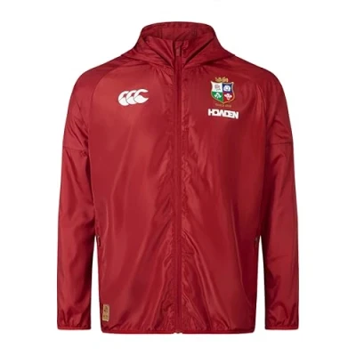 Image of Men&#039;s British &amp; Irish Lions Canterbury Lightweight Rain Jacket, Red Dahlia, S