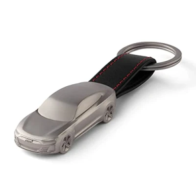 Image of Audi 3182100100 Keyring e tron GT Sculpture Stainless Steel Pendant Miniature Black/Silver, One Size