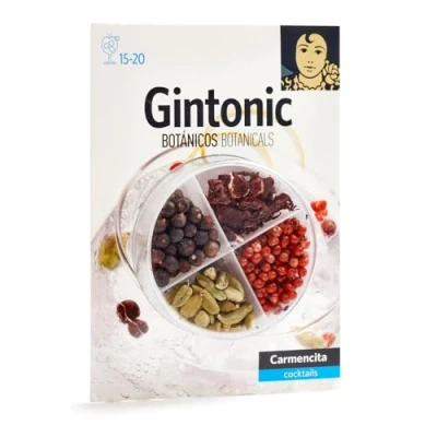 Image of Carmencita Spices for Gin &amp; Tonic with Juniper, Cardamom, Pink Pepper, Hibiscus Flowers