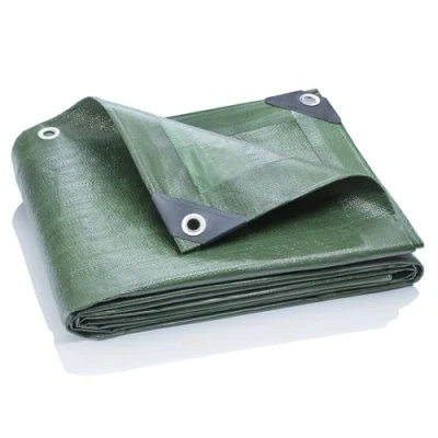 Image of GardenMate 3 x 4 m 120 g/m² Fabric Tarpaulin Green Protective Boat