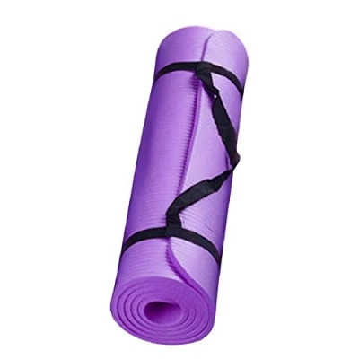Image of YEBIRAL Exercise Mat Yoga Workout Durable Portable Solid Non Slip 0.6 Inch Extra Thick Fitness Pilates