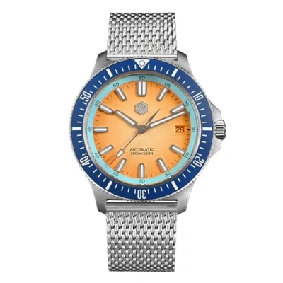 Image of San Martin SN0118G Stainless Steel Diving Watch NH35 Automatic Mechanical Fashion Waterproof Men Wristwatches, V 4, Modern