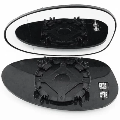 Image of Clip on Heated Base Wide angle Wing Mirror Glass fits BMW Z4 2002 to 2008 Left Passenger Side