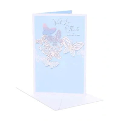 Image of UK Greetings Mother&#039;s Day Card for Her Light Blue Design