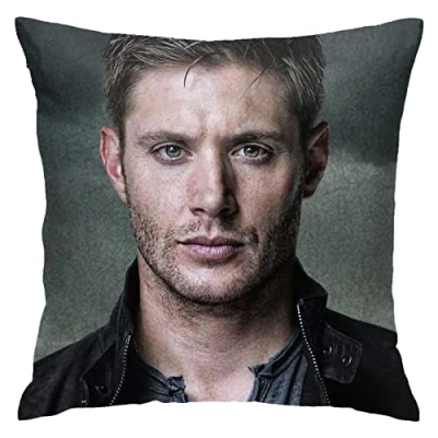 Image of Jensen Ackles Pillow Covers Double Sided Plush Cases Dorm Decor for Bedroom Living Room 45cm X