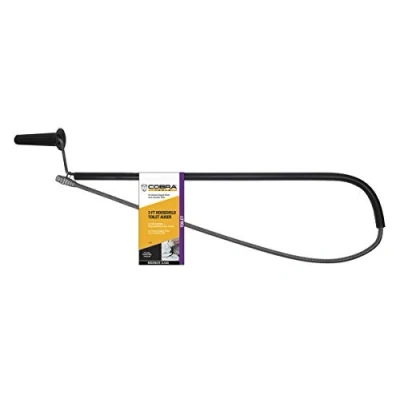 Image of COBRA Products 40030 3/8 Inch by 3 Feet Home Toilet Auger, Black &amp; Gray, 0.03 Fl Oz (Pack of 1)